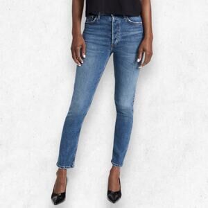AGOLDE Nico High Rise Slim Fit Jeans Women's Size‎ 25 Button Fly Low Stretch